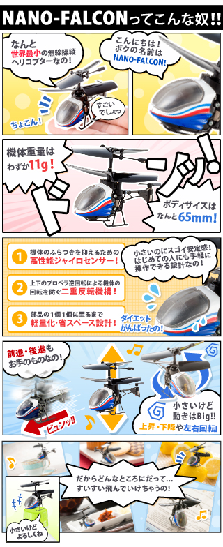 赤外線ヘリコプター ナノファルコン｜商品情報｜株式会社シー・シー・ピー
